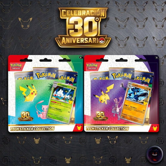 Celebración 30º Aniversario: Lucario & Alolan Exeggutor Tech Sticker Collection | Español