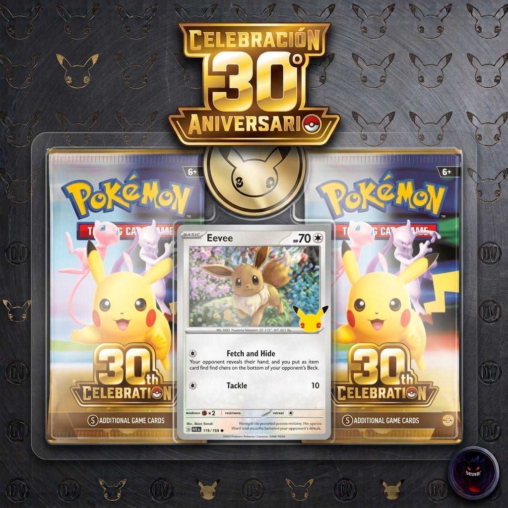 Blister 2 Sobres de Celebración 30º Aniversario: Eevee | Español